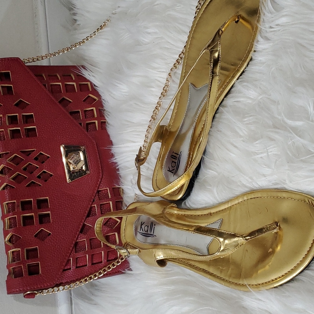 Metallic Gold Sandals